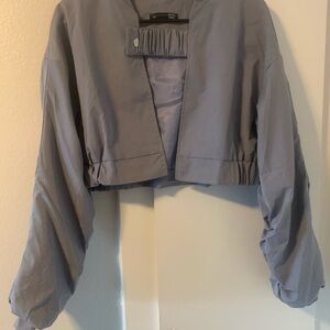 Cropped Light Gray Jacket - Women's